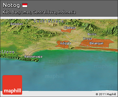 Satellite Panoramic Map of Notog