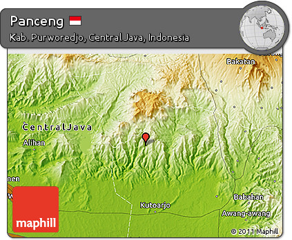 Physical 3D Map of Panceng