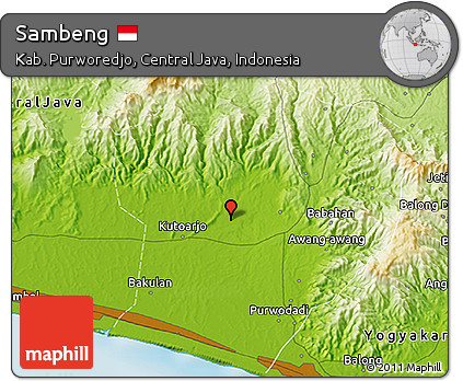 Physical 3D Map of Sambeng