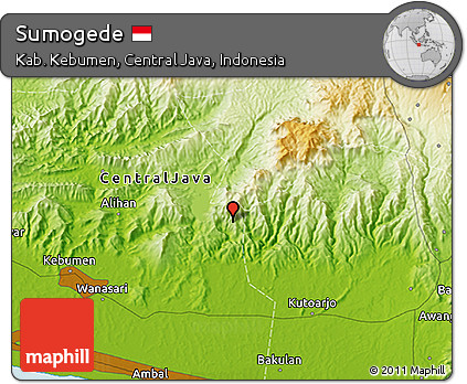 Physical 3D Map of Sumogede