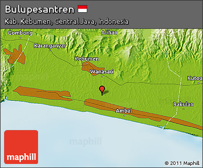 Physical 3D Map of Bulupesantren
