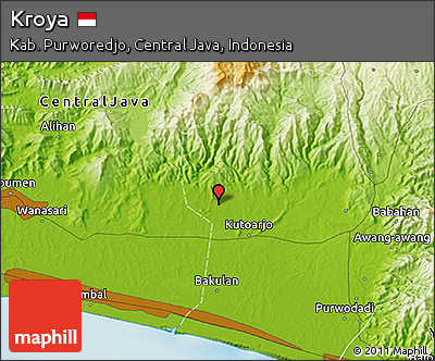Physical 3D Map of Kroya