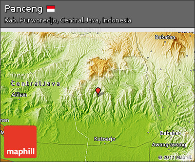 Physical 3D Map of Panceng
