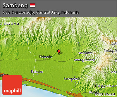 Physical 3D Map of Sambeng