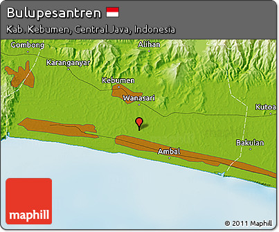 Physical 3D Map of Bulupesantren