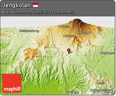 Physical 3D Map of Jengkolan
