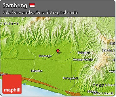 Physical 3D Map of Sambeng