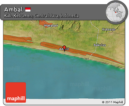 Satellite 3D Map of Ambal