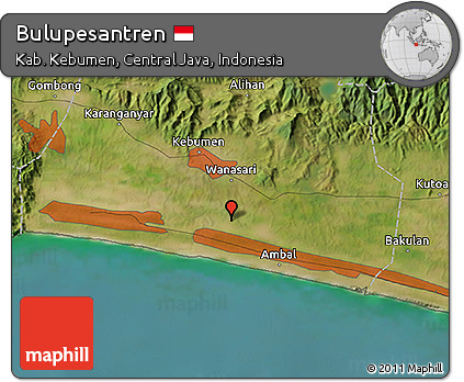 Satellite 3D Map of Bulupesantren