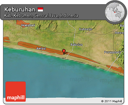 Satellite 3D Map of Keburuhan