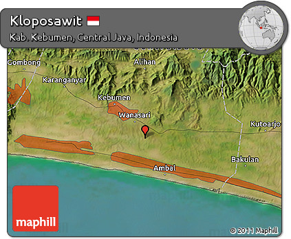 Satellite 3D Map of Kloposawit