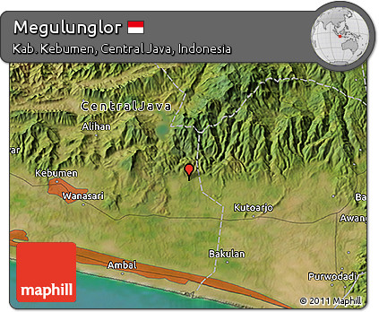 Satellite 3D Map of Megulunglor