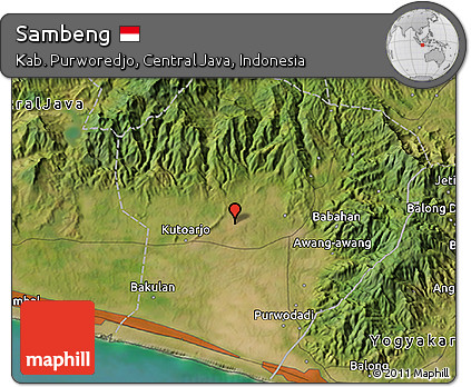 Satellite 3D Map of Sambeng