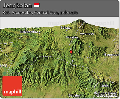 Satellite 3D Map of Jengkolan