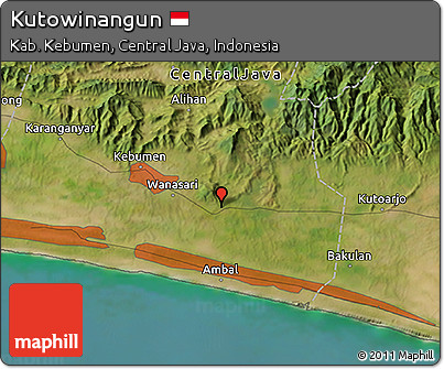 Satellite 3D Map of Kutowinangun