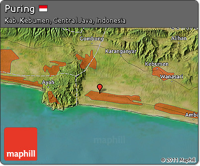 Satellite 3D Map of Puring