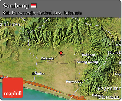 Satellite 3D Map of Sambeng