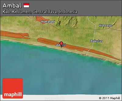 Satellite 3D Map of Ambal