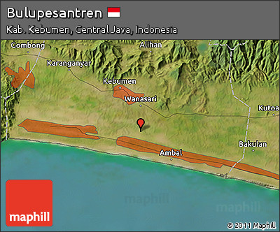 Satellite 3D Map of Bulupesantren