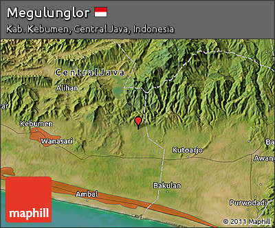 Satellite 3D Map of Megulunglor