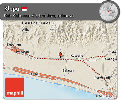 Shaded Relief 3D Map of Klepu