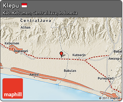 Shaded Relief 3D Map of Klepu