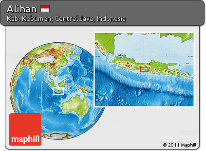 Physical Location Map of Alihan
