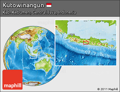 Physical Location Map of Kutowinangun