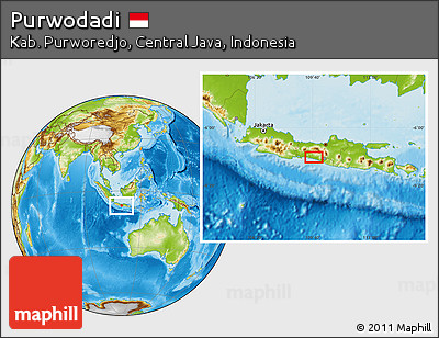 Physical Location Map of Purwodadi
