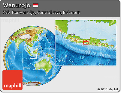 Physical Location Map of Wanurojo