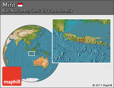 Satellite Location Map of Mirit