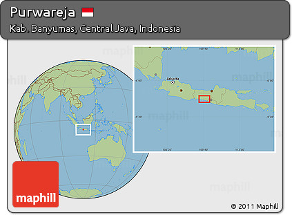 Savanna Style Location Map of Purwareja