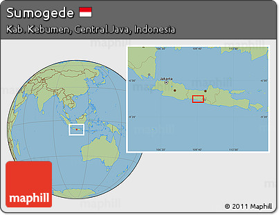 Savanna Style Location Map of Sumogede