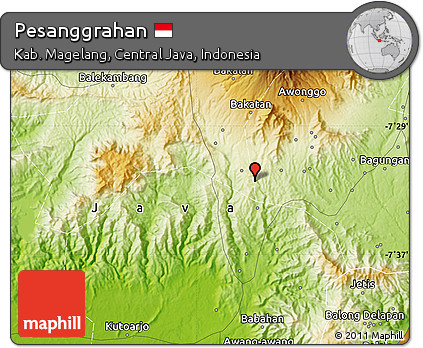Physical Map of Pesanggrahan