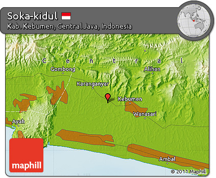 Physical Map of Soka-kidul