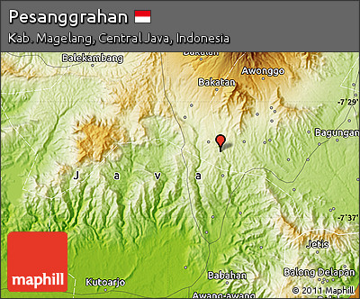 Physical Map of Pesanggrahan