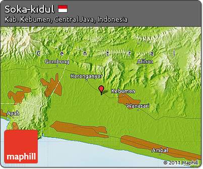 Physical Map of Soka-kidul