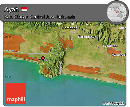 Satellite Map of Ayah