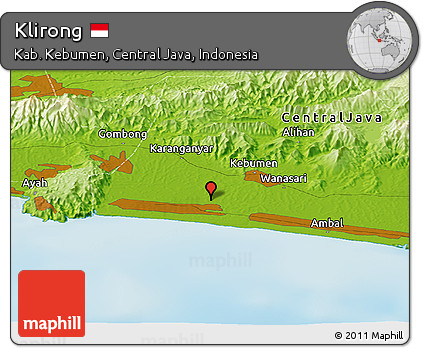 Physical Panoramic Map of Klirong