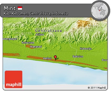 Physical Panoramic Map of Mirit