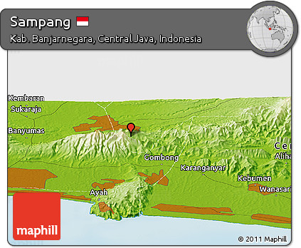 Physical Panoramic Map of Sampang