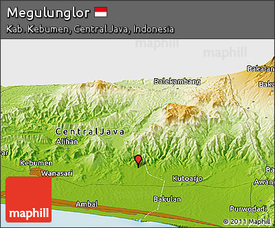 Physical Panoramic Map of Megulunglor