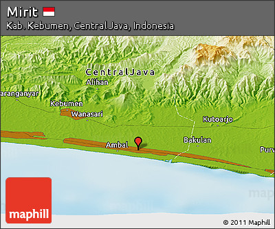 Physical Panoramic Map of Mirit