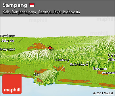 Physical Panoramic Map of Sampang