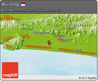 Physical Panoramic Map of Klirong