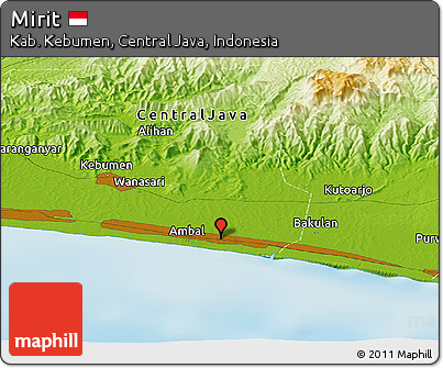 Physical Panoramic Map of Mirit