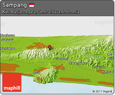 Physical Panoramic Map of Sampang