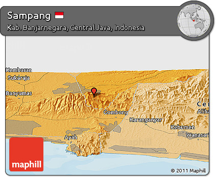 Political Panoramic Map of Sampang