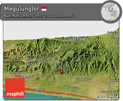 Satellite Panoramic Map of Megulunglor