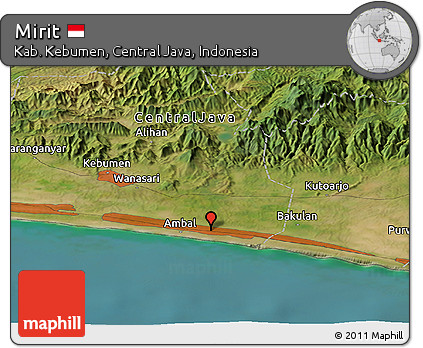 Satellite Panoramic Map of Mirit